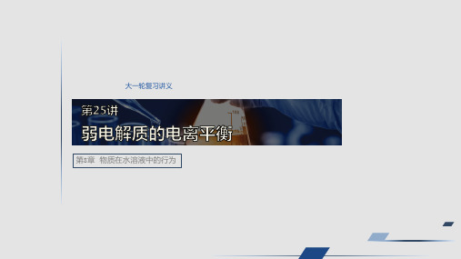 2020版高考化学鲁科版大一轮复习讲义课件：第8章 第25讲 弱电解质的电离平衡 
