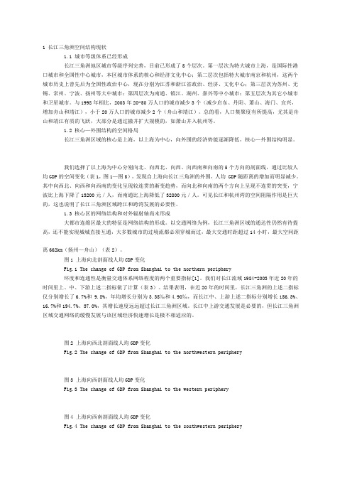 长江三角洲空间结构现状