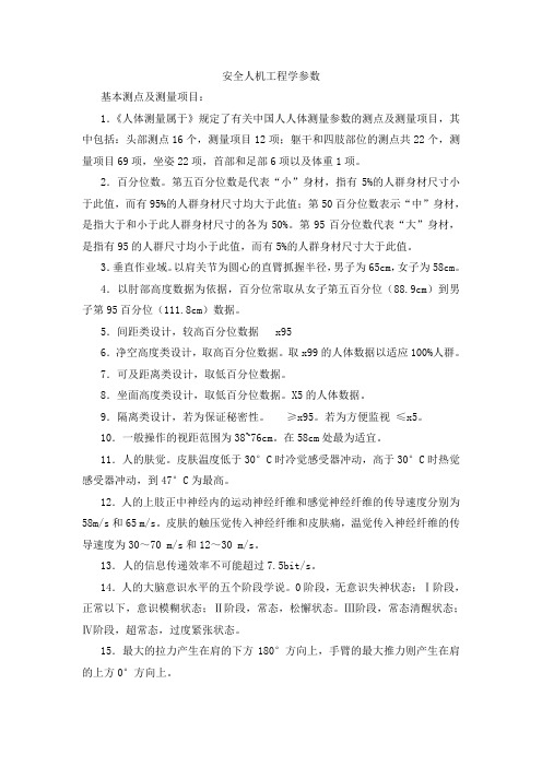 安全人机参数
