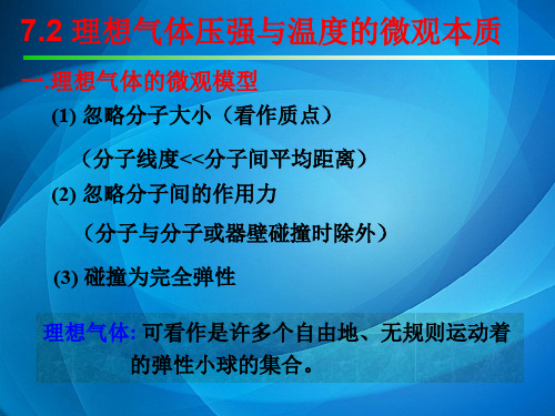 大学物理  7.2 理想气体压强与温度的微观解释