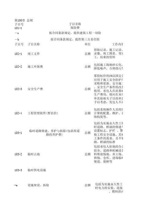 清单和定额对应关系
