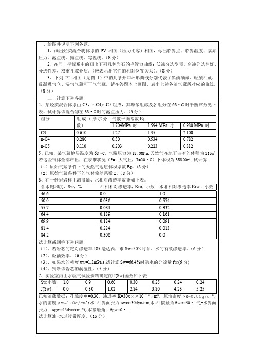 2005中国石油大学油层物理考研真题