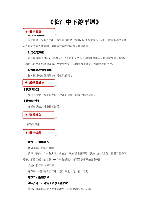 7.2【教学设计】《长江中下游平原》(星球地图)