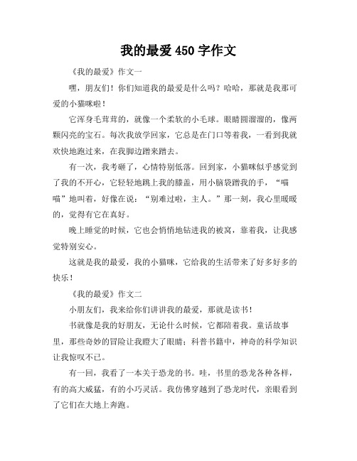 我的最爱450字作文