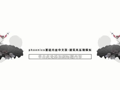 phoenics基础内容中文版-建筑风环境模拟