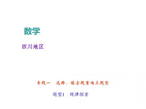 中考数学总复习(四川 课件)：专题一  选择、填空题重