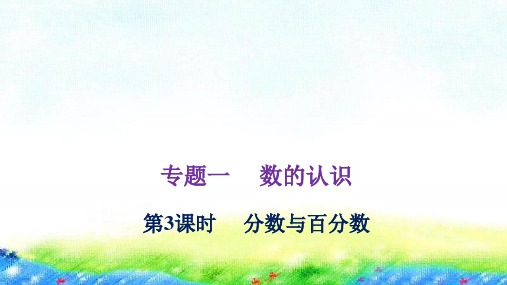 小升初总复习专题一数的认识第3课时分数与百分数课件-数学六年级下册通用版