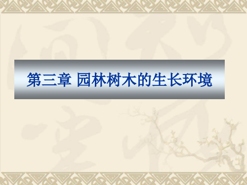 第三章园林树木的生长环境