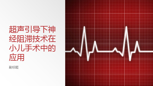 超声引导下神经阻滞技术在小儿手术的应用