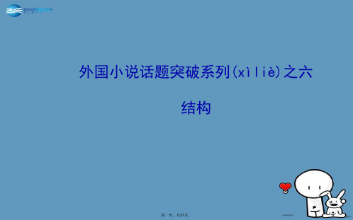 最新版高中语文 外国小说话题突破系列六课件 新人教版选修《外国小说欣赏》