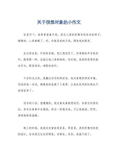 关于很想对象的小作文