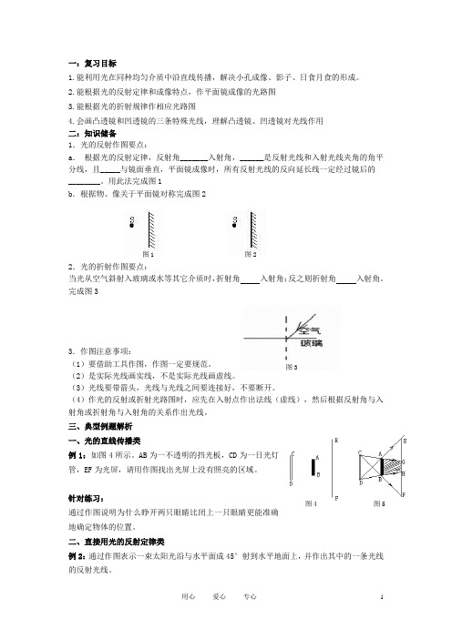 中考物理复习专题(8) 光学作图试题 人教新课标版