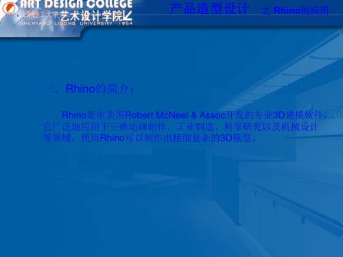 产品造型设计之Rhino的运用PPT课件( 19页)
