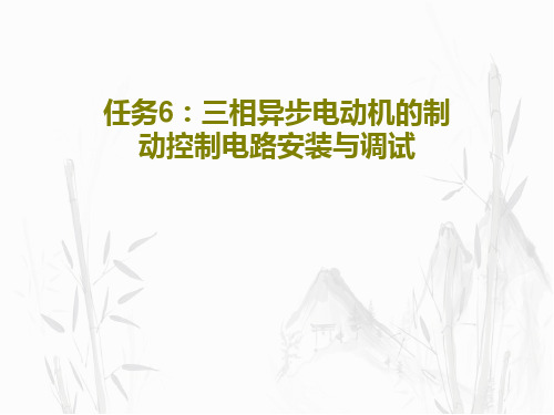 任务6：三相异步电动机的制动控制电路安装与调试PPT共16页
