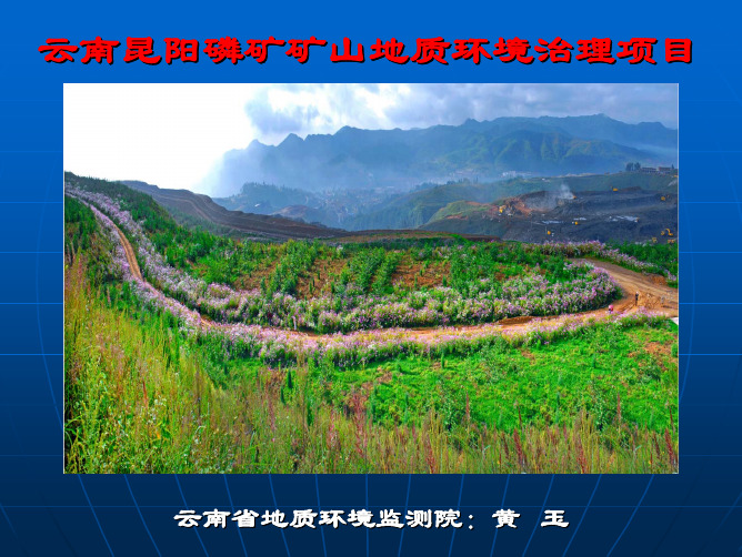 云南昆阳磷矿矿山地质环境治理项目恢复方案编制(黄玉)