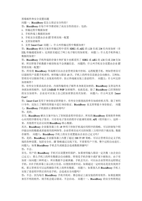 黑莓领域安全服务
