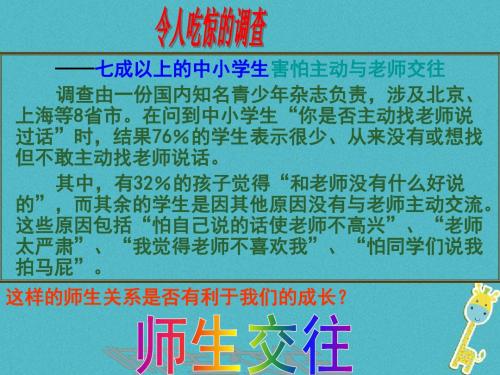七年级道德与法治上册第三单元师长情谊第六课师生之间第2框师生交往课件新人教版