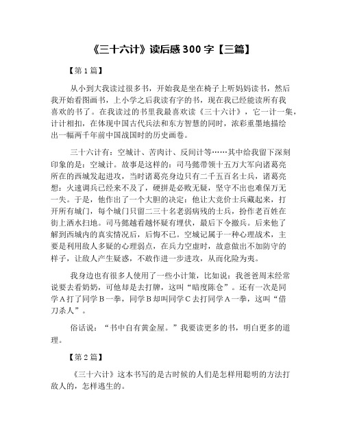 《三十六计》读后感300字【三篇】