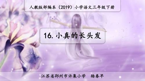 人教版部编本2019语文三年级下册第16课《小真的长头发》公开课PPT课件