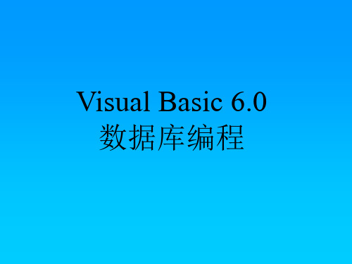 第11章 Visual Basic 6.0数据库编程.ppt