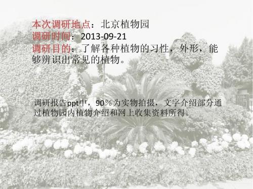 北京植物园,调研