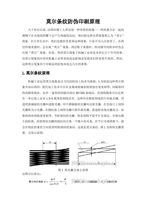 莫尔条纹防伪印刷原理