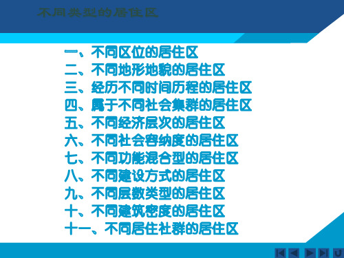 不同类型的居住区ppt课件