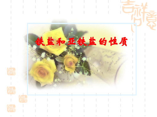 《铁盐和亚铁盐的性质》PPT课件