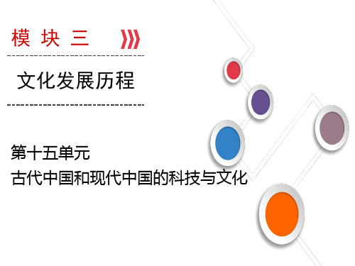 大一轮高考总复习历史(人教版)课件：第15单元 古代中国和现代中国的科技与文化