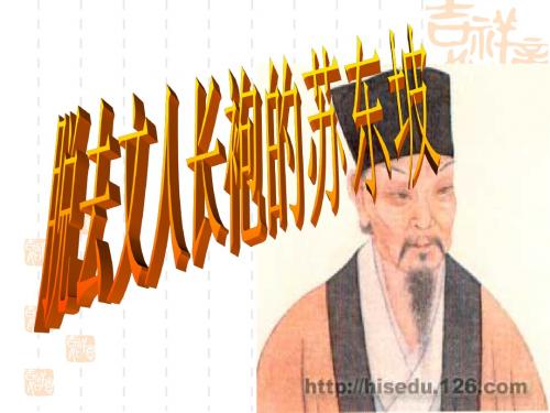 脱去文人长袍的苏东坡  本人喜用