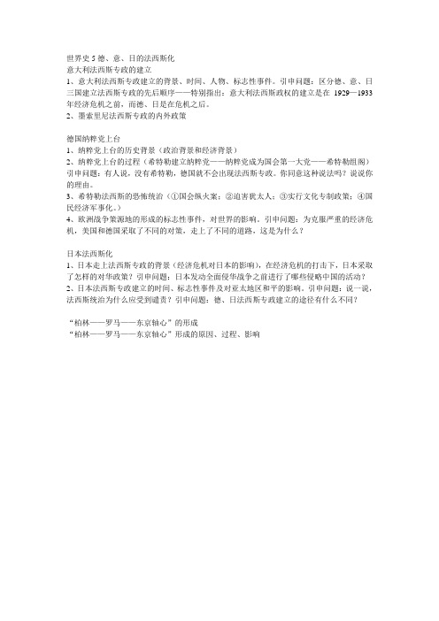 @世界史5德、意、日法西斯专政的建立