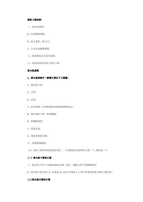 消火栓计算规则【范本模板】