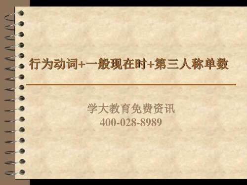 行为动词一般现在时第三人称单数