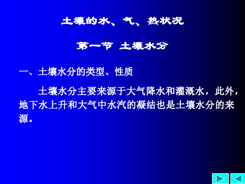 八  土壤水、气、热状况