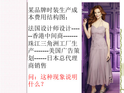 某品牌时装生产成本费用结构图.
