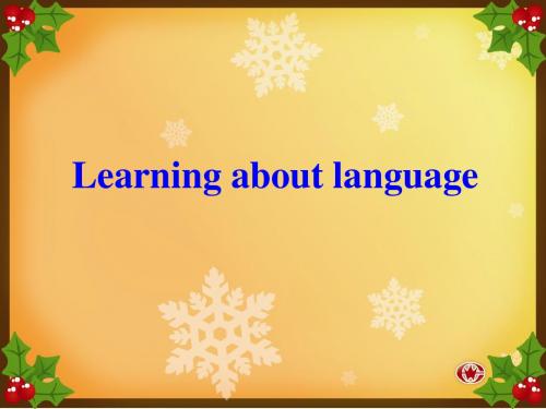 新人教必修二 Unit 2 The Olympic Games-Learning about language[课件]