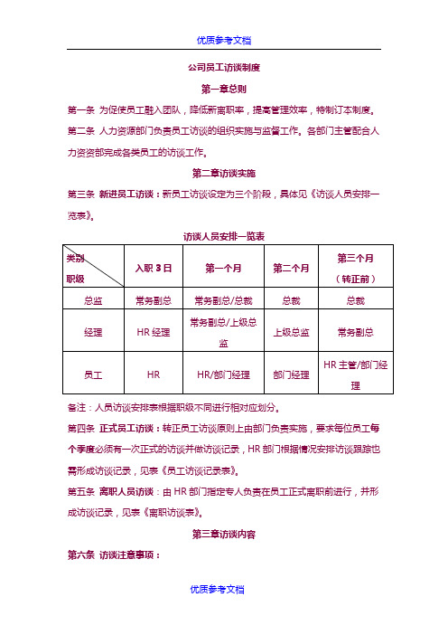 [实用参考]公司员工访谈制度.doc