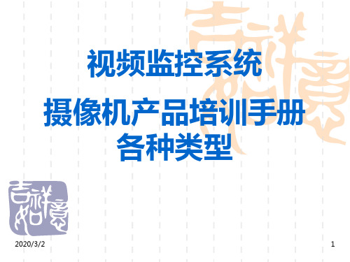 各种类型的监控摄像机培训手册PPT课件