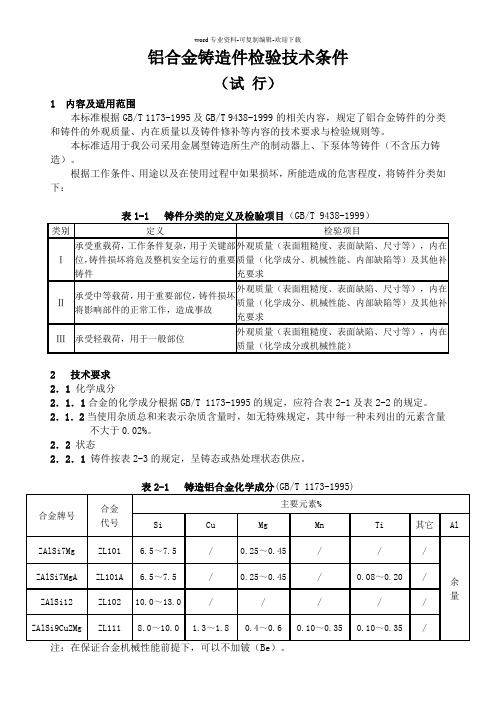 铸件检验标准[1]