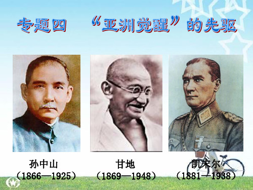 高中历史：专题四 亚洲觉醒的先觉  课件(人民版选修4)