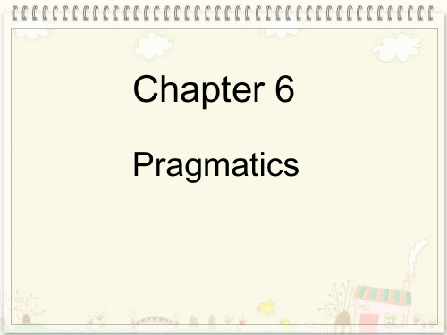 Chapter 6 Pragmatics