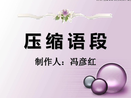 高考复习压缩语段ppt55课件下载