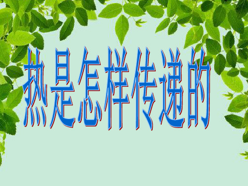小学五年级下册- 热是怎样传递的 教科版 ppt(18张)
