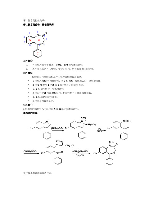 笨二氮卓类构效关系