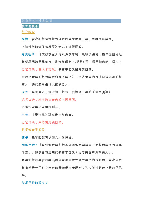 教育学基础知识点