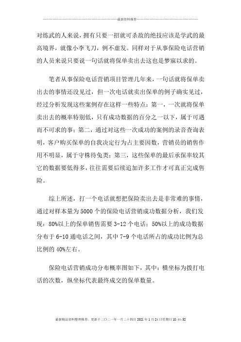 保险电话营销