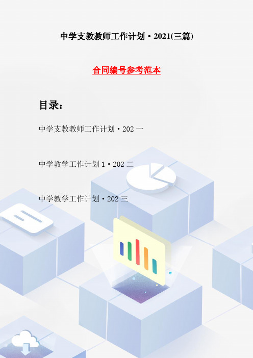 中学支教教师工作计划·2021(三篇)