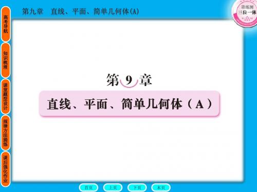 高三复习直线、平面、简单几何体PPT1
