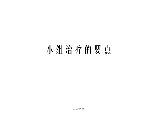 小组治疗的要点(PPT课件)