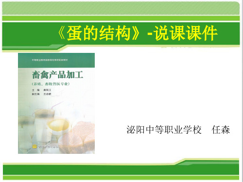 说课课件ppt—蛋的结构 修改